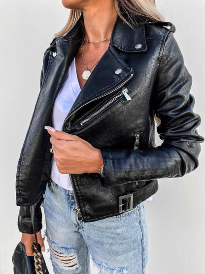 Maya Women's Jacket | Premium Leather, Chic Fitted Design 0