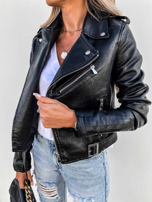 Maya Women's Jacket | Premium Leather, Chic Fitted Design 0
