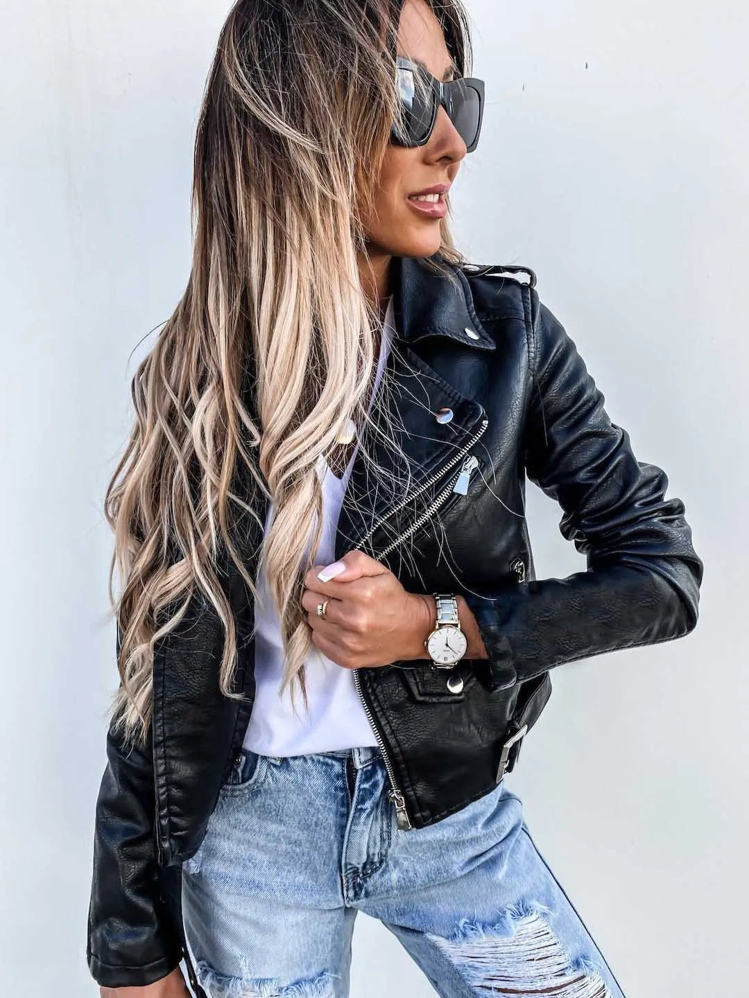Maya Women's Jacket | Premium Leather, Chic Fitted Design 1