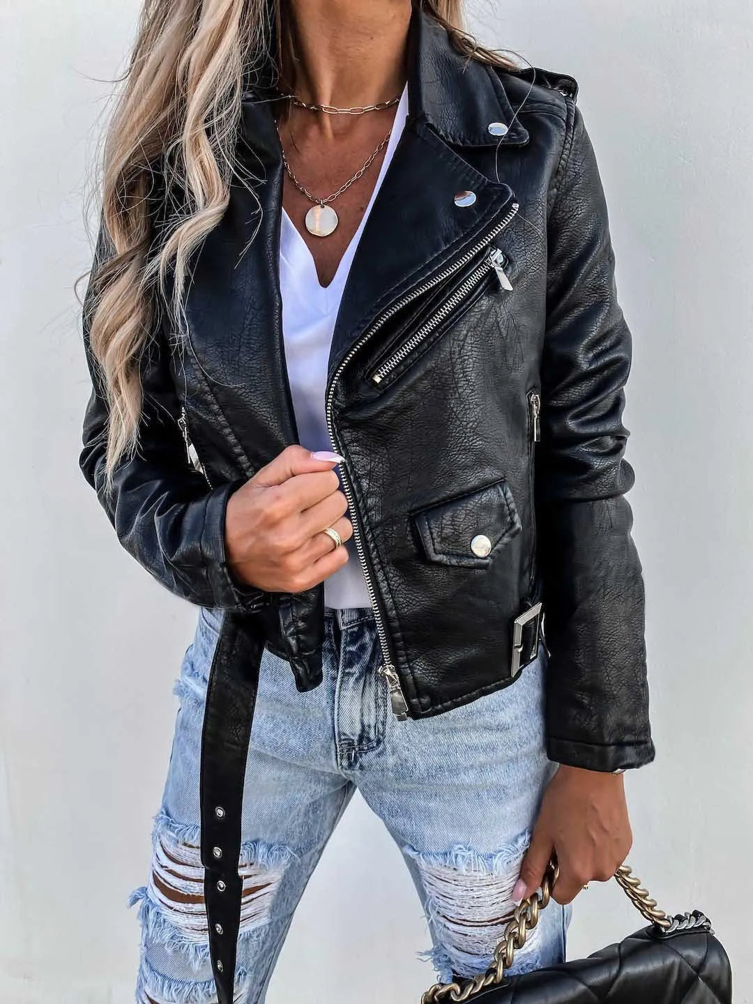 Maya Women's Jacket | Premium Leather, Chic Fitted Design 2