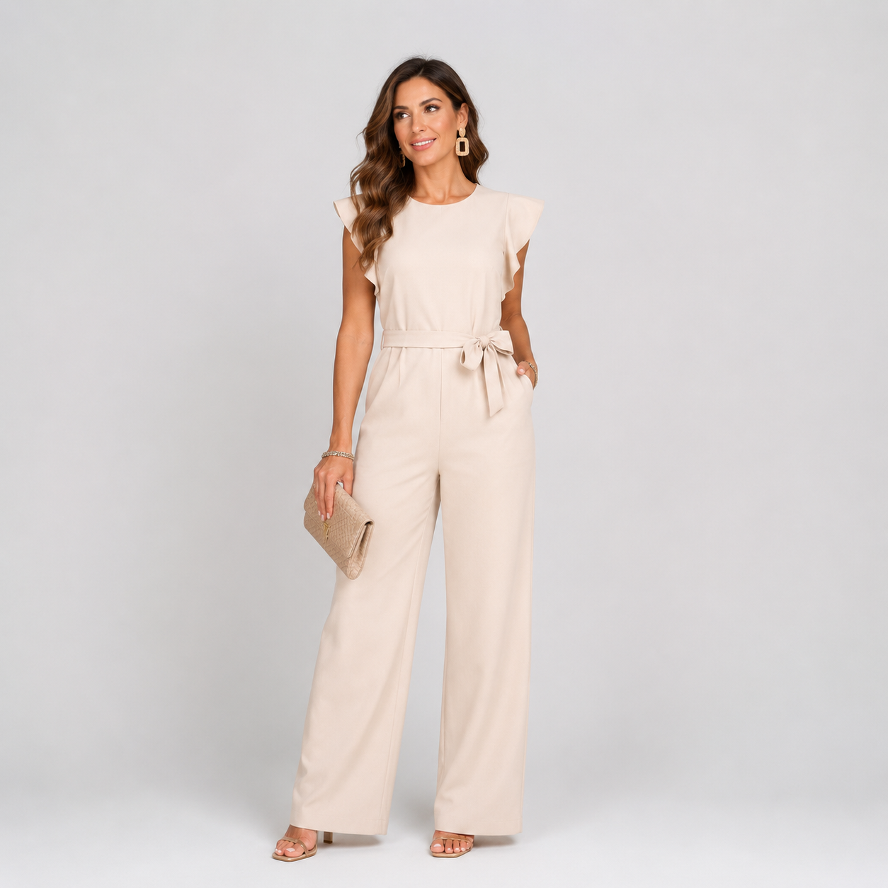 Maya | Women's Elegant Ruffle Sleeve Jumpsuit 0