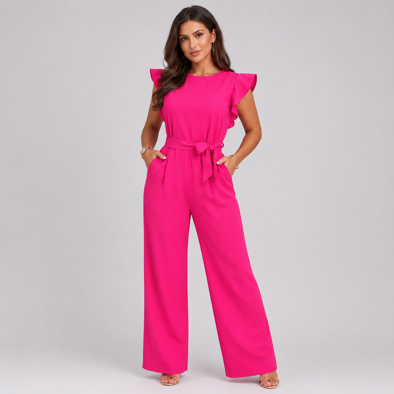 Maya | Women's Elegant Ruffle Sleeve Jumpsuit 2