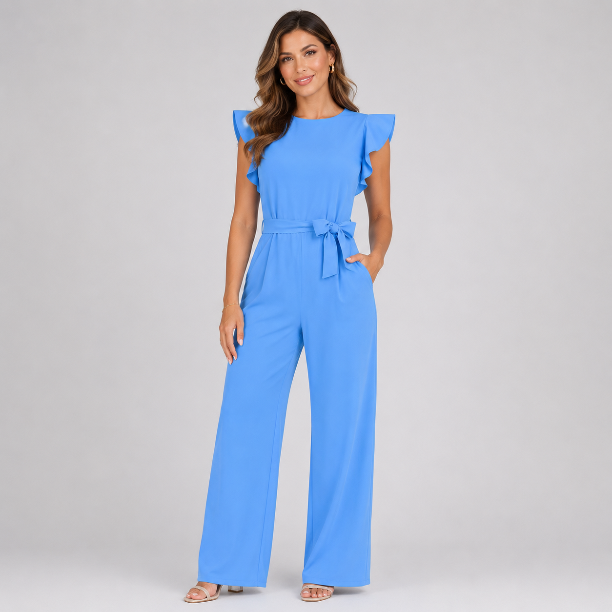 Maya | Women's Elegant Ruffle Sleeve Jumpsuit 3