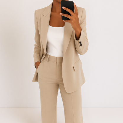 Mela Women's Suit | Elegant Two-Piece Set, High-Quality Fabric, Versatile Styling 4