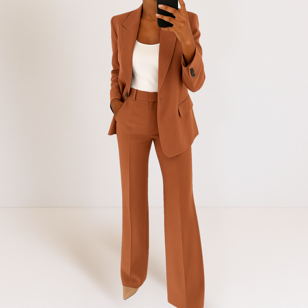 Mela Women's Suit | Elegant Two-Piece Set, High-Quality Fabric, Versatile Styling 7
