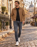 Chaqueta ligera para hombre Lachlan - Abrigo cortavientos, resistente al agua, con cremallera completa y 3 bolsillos