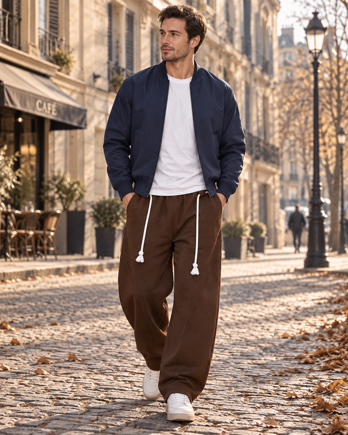 Maddox Men’s Barrel Pants – Oversized Wide Leg Elastic Waist Streetwear Trousers