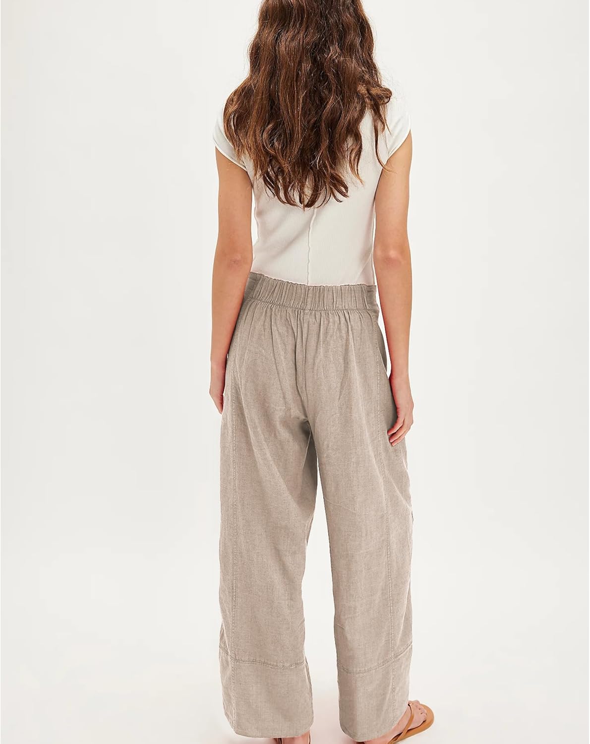 Mila Palazzo Pants | Breathable Cotton-Linen Blend, Wide Leg Trousers 3
