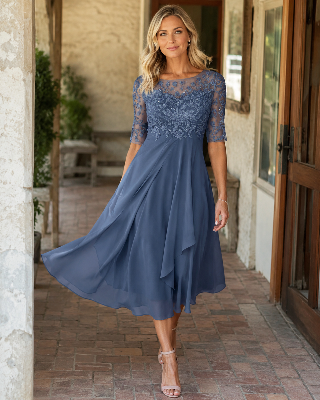 Robe longue en mousseline pour femme Melisande – Robe légère et élégante pour les soirées et occasions spéciales
