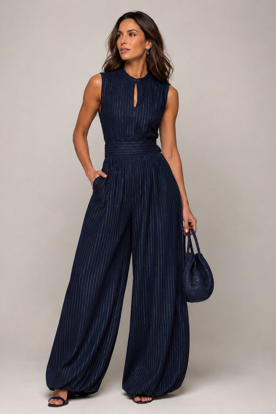 Mira Jumpsuit | Elegant Sleeveless, High Waist, Wide Leg Women’s Jumpsuit 0