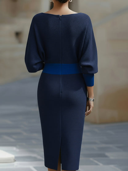 Mira Midi Dress | Cowl Neck, Batwing Sleeves, Formal Wedding Guest Dress 6