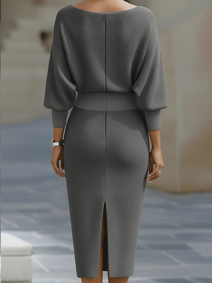 Mira Midi Dress | Cowl Neck, Batwing Sleeves, Formal Wedding Guest Dress 8