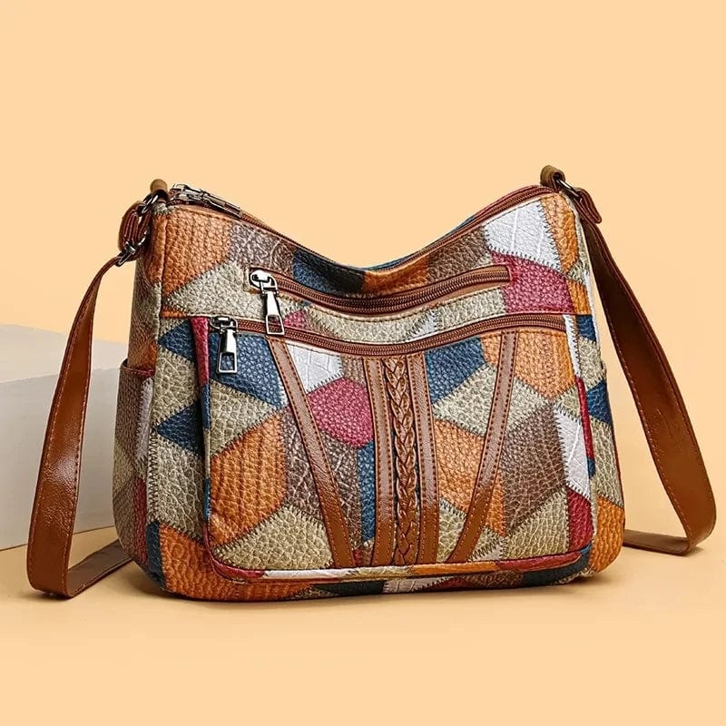 Mosaica Handbag | Patchwork Leather Design with Multiple Compartments 1