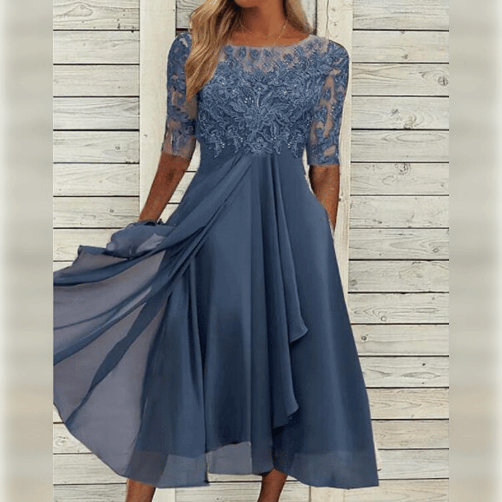 Robe longue en mousseline pour femme Melisande – Robe légère et élégante pour les soirées et occasions spéciales