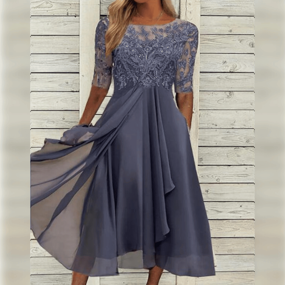 Robe longue en mousseline pour femme Melisande – Robe légère et élégante pour les soirées et occasions spéciales