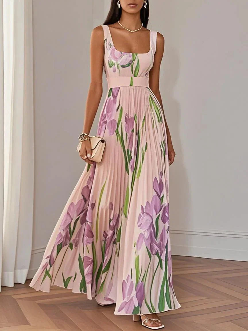 Nina Floral Maxi Dress | Elegant Pleated Design for Summer Events 4