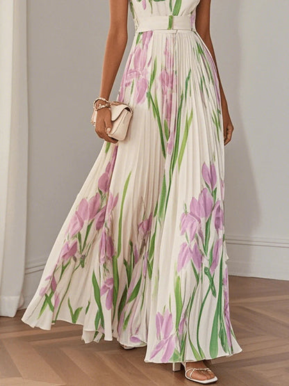 Nina Floral Maxi Dress | Elegant Pleated Design for Summer Events 6