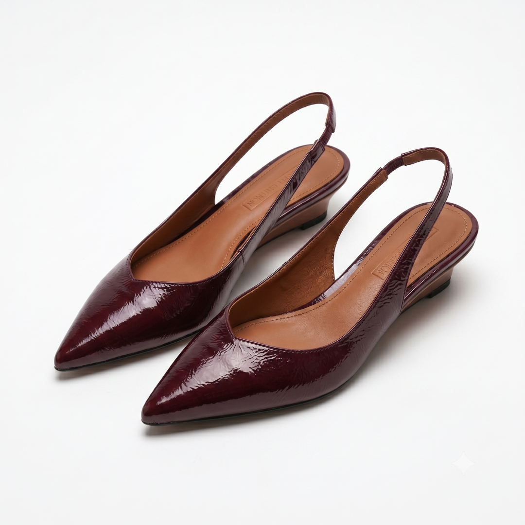 Nina Pointed Toe Heels | Comfortable Slingback Design, Black Heels 0