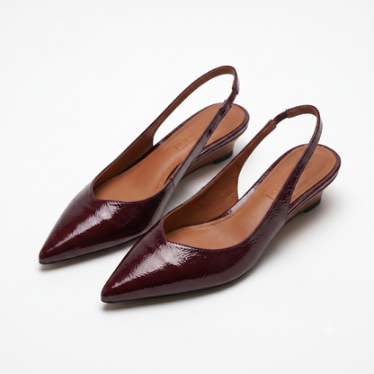 Nina Pointed Toe Heels | Comfortable Slingback Design, Black Heels 0