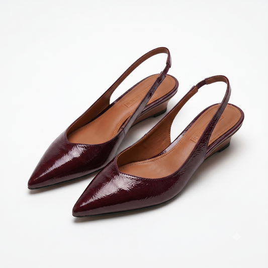 Nina Pointed Toe Heels | Comfortable Slingback Design, Black Heels 0