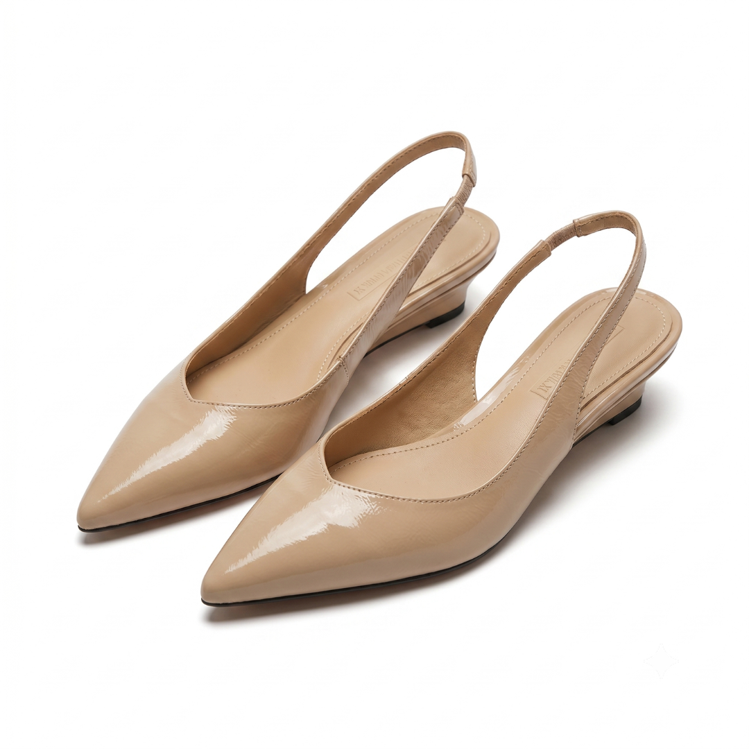 Nina Pointed Toe Heels | Comfortable Slingback Design, Black Heels 2