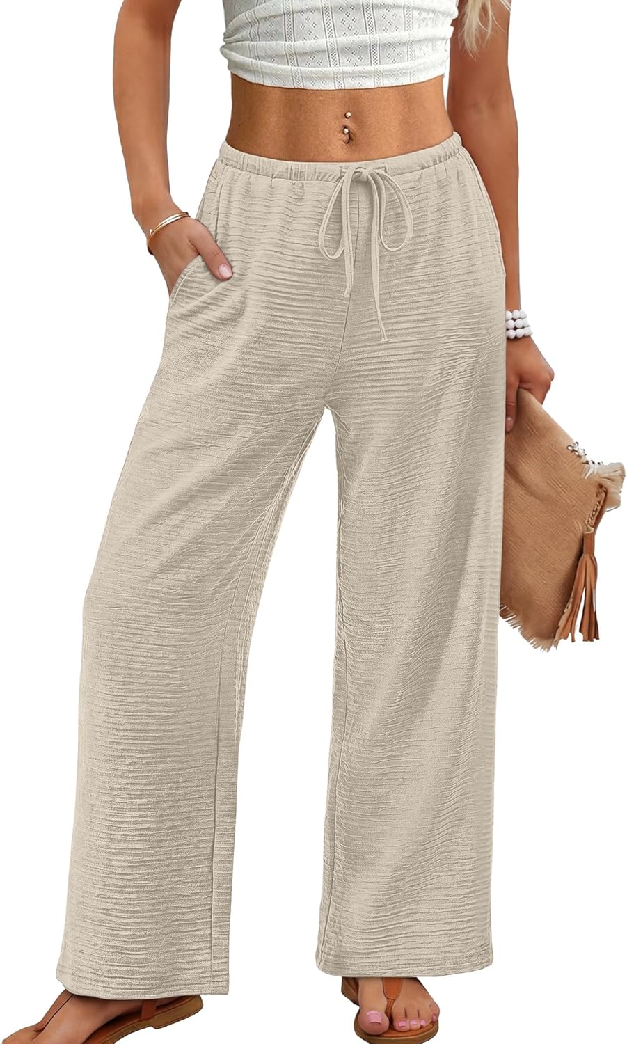 Nora Palazzo Pants | Wide Leg, High Waist, Breathable Fabric, Deep Pockets 2