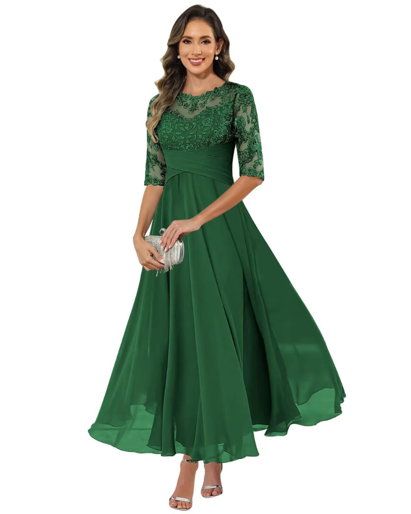 Olivia Evening Dress | Lace & Chiffon A-Line 11
