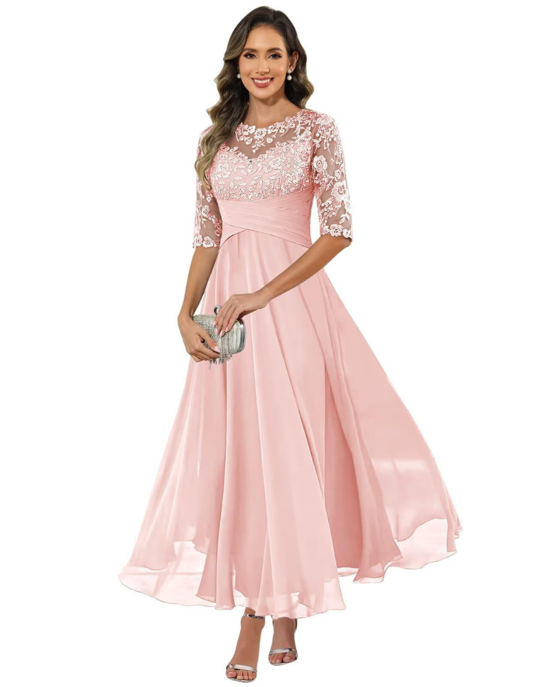 Olivia Evening Dress | Lace & Chiffon A-Line 12