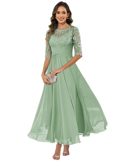 Olivia Evening Dress | Lace & Chiffon A-Line 13