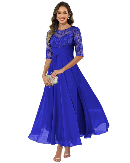 Olivia Evening Dress | Lace & Chiffon A-Line 3