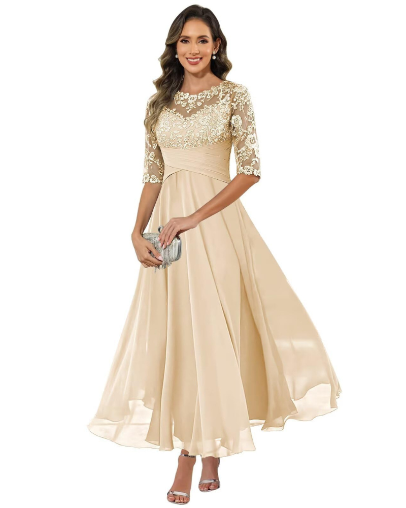 Olivia Evening Dress | Lace & Chiffon A-Line 6