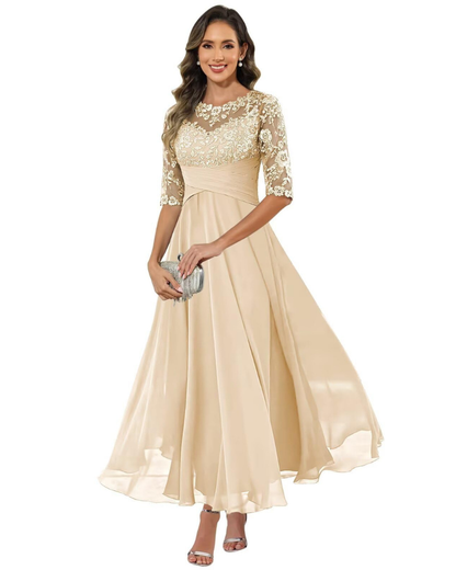 Olivia Evening Dress | Lace & Chiffon A-Line 6