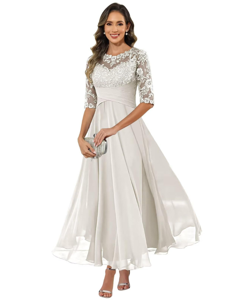 Olivia Evening Dress | Lace & Chiffon A-Line 9