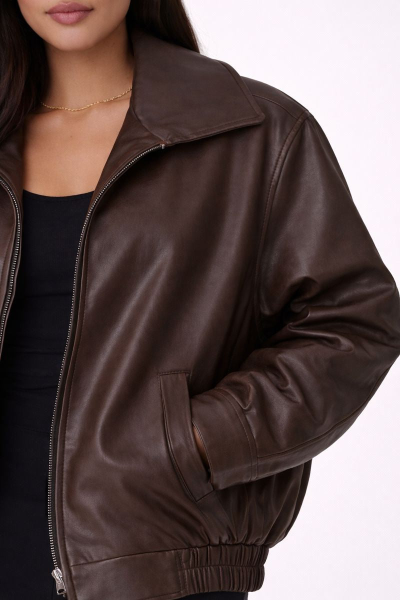 Oversized Leather Jacket | Women's Jacket for Stylish Comfort 2