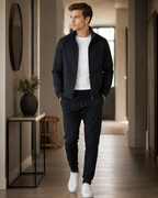 Chándal para hombre Reynold: conjunto elegante casual con chaqueta de cremallera y pantalones de corte slim
