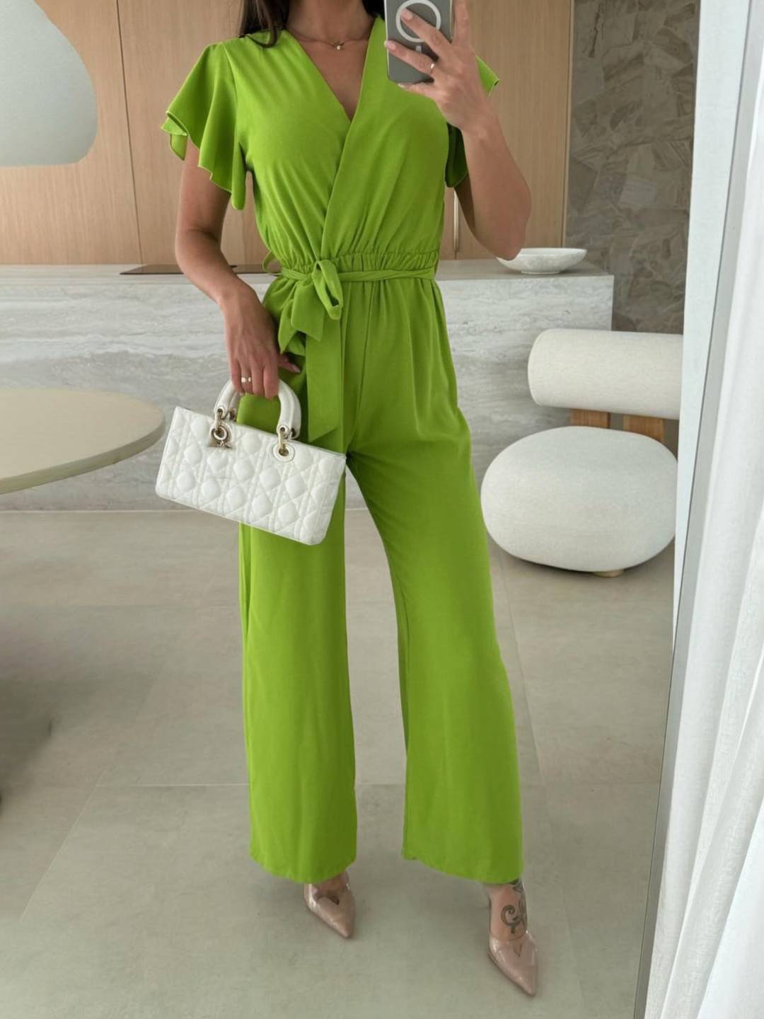Rochelle Jumpsuit Women | Elegant V-Neck, Flared Legs, Black 8