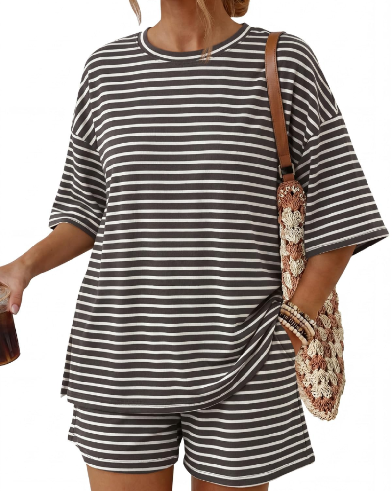 Ruby Women's Summer Set | Oversized Top & Loose Shorts with Pockets, Soft Breathable Fabric 10