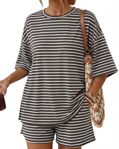 Ruby Women's Summer Set | Oversized Top & Loose Shorts with Pockets, Soft Breathable Fabric 10