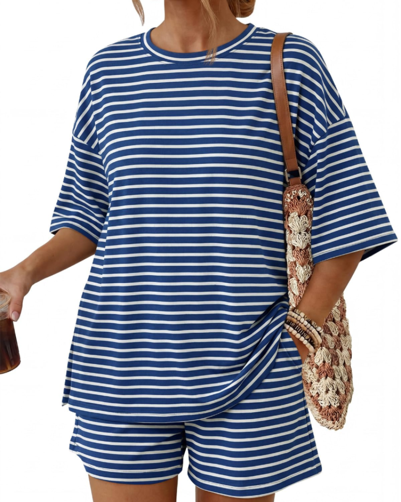 Ruby Women's Summer Set | Oversized Top & Loose Shorts with Pockets, Soft Breathable Fabric 16