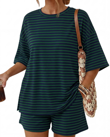 Ruby Women's Summer Set | Oversized Top & Loose Shorts with Pockets, Soft Breathable Fabric 18