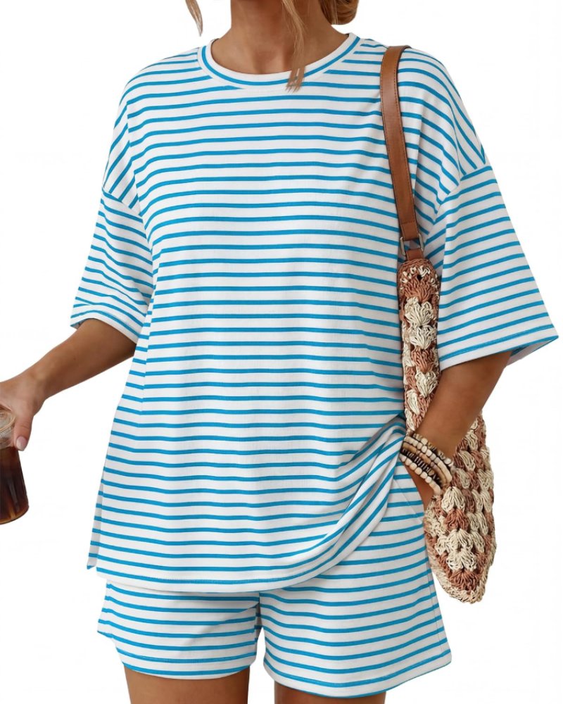 Ruby Women's Summer Set | Oversized Top & Loose Shorts with Pockets, Soft Breathable Fabric 20