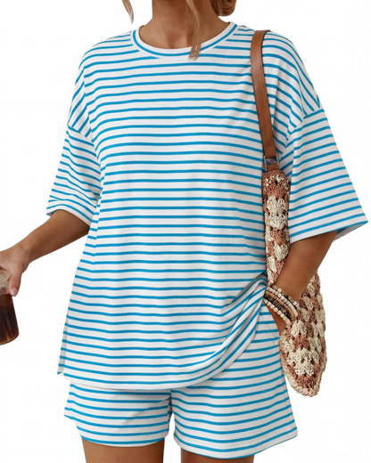 Ruby Women's Summer Set | Oversized Top & Loose Shorts with Pockets, Soft Breathable Fabric 20