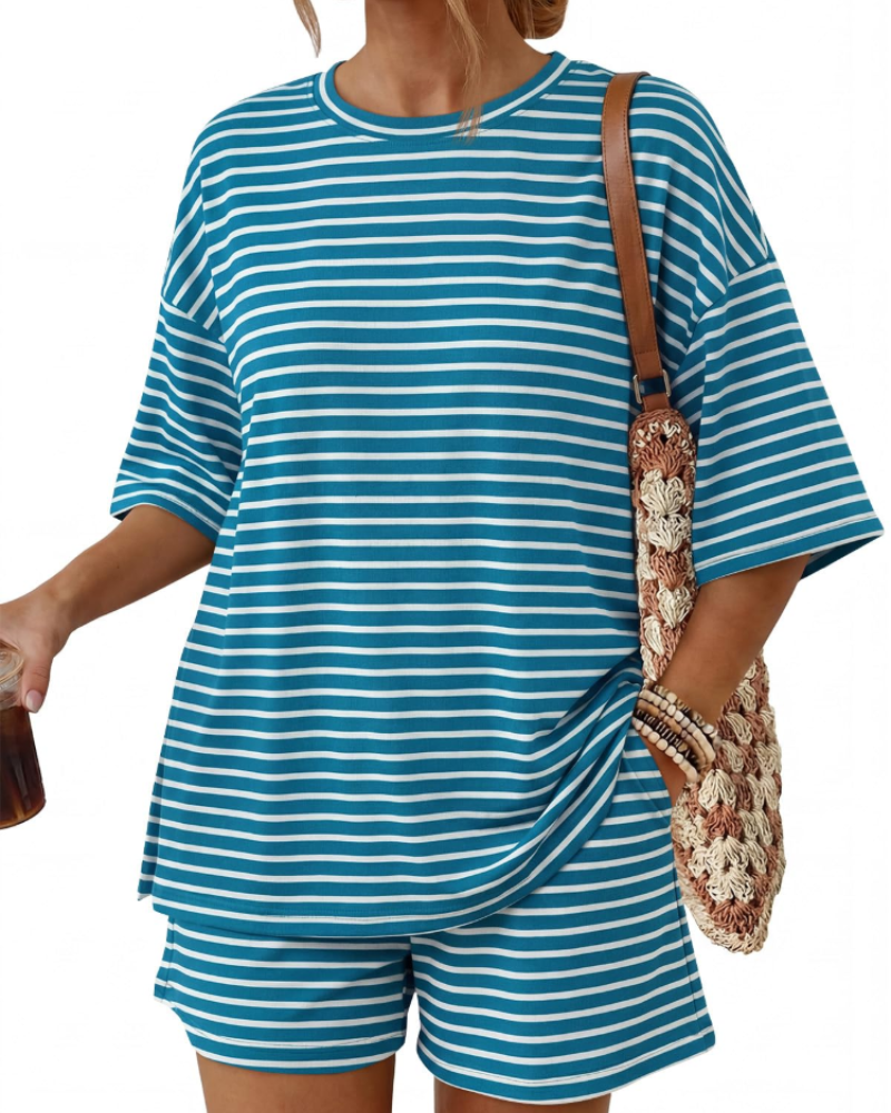 Ruby Women's Summer Set | Oversized Top & Loose Shorts with Pockets, Soft Breathable Fabric 21