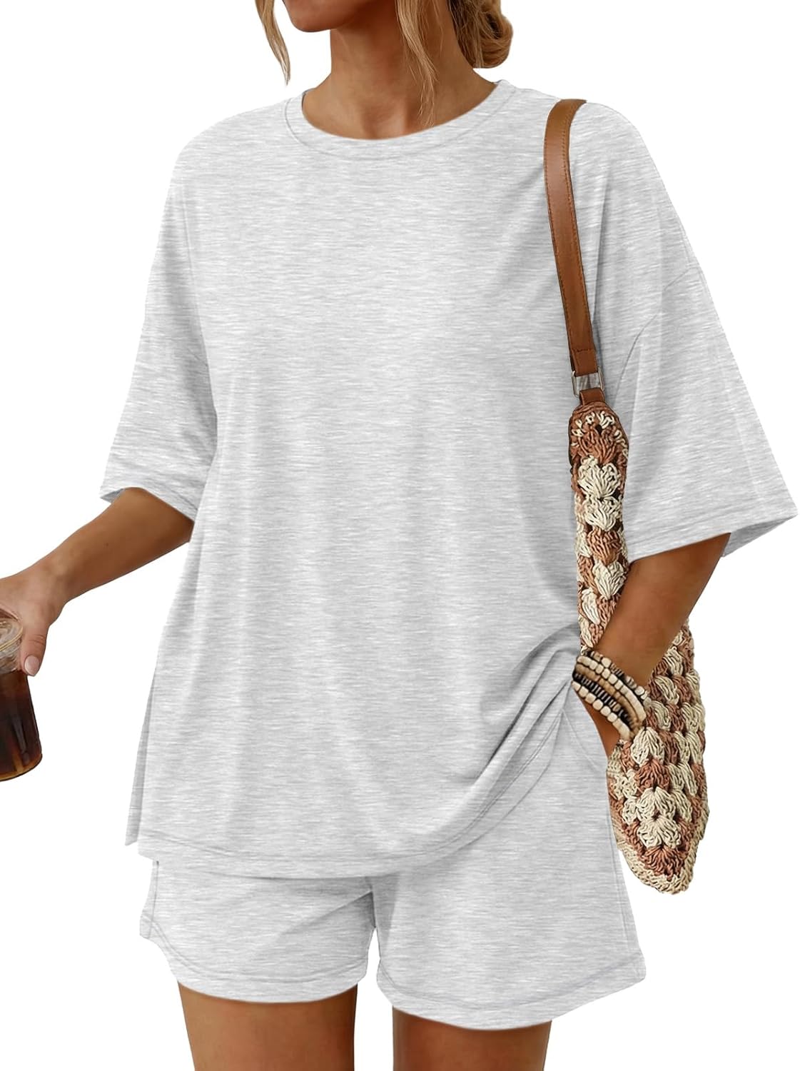 Ruby Women's Summer Set | Oversized Top & Loose Shorts with Pockets, Soft Breathable Fabric 5