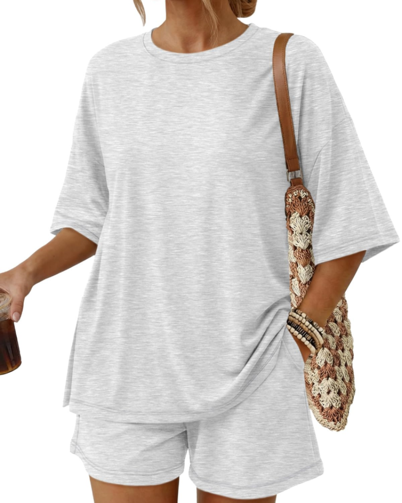 Ruby Women's Summer Set | Oversized Top & Loose Shorts with Pockets, Soft Breathable Fabric 7