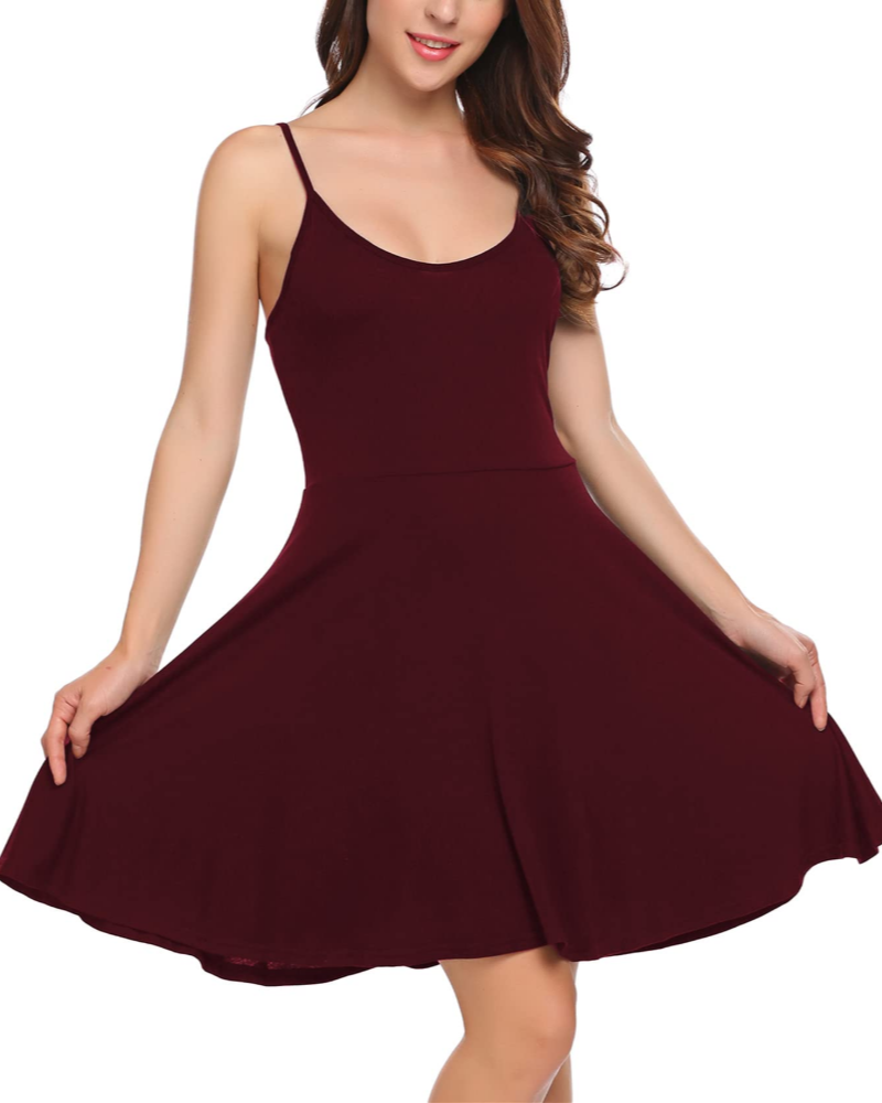 Abito estivo floreale da donna Hailey – Abito svasato con scollo a V e spalline regolabili