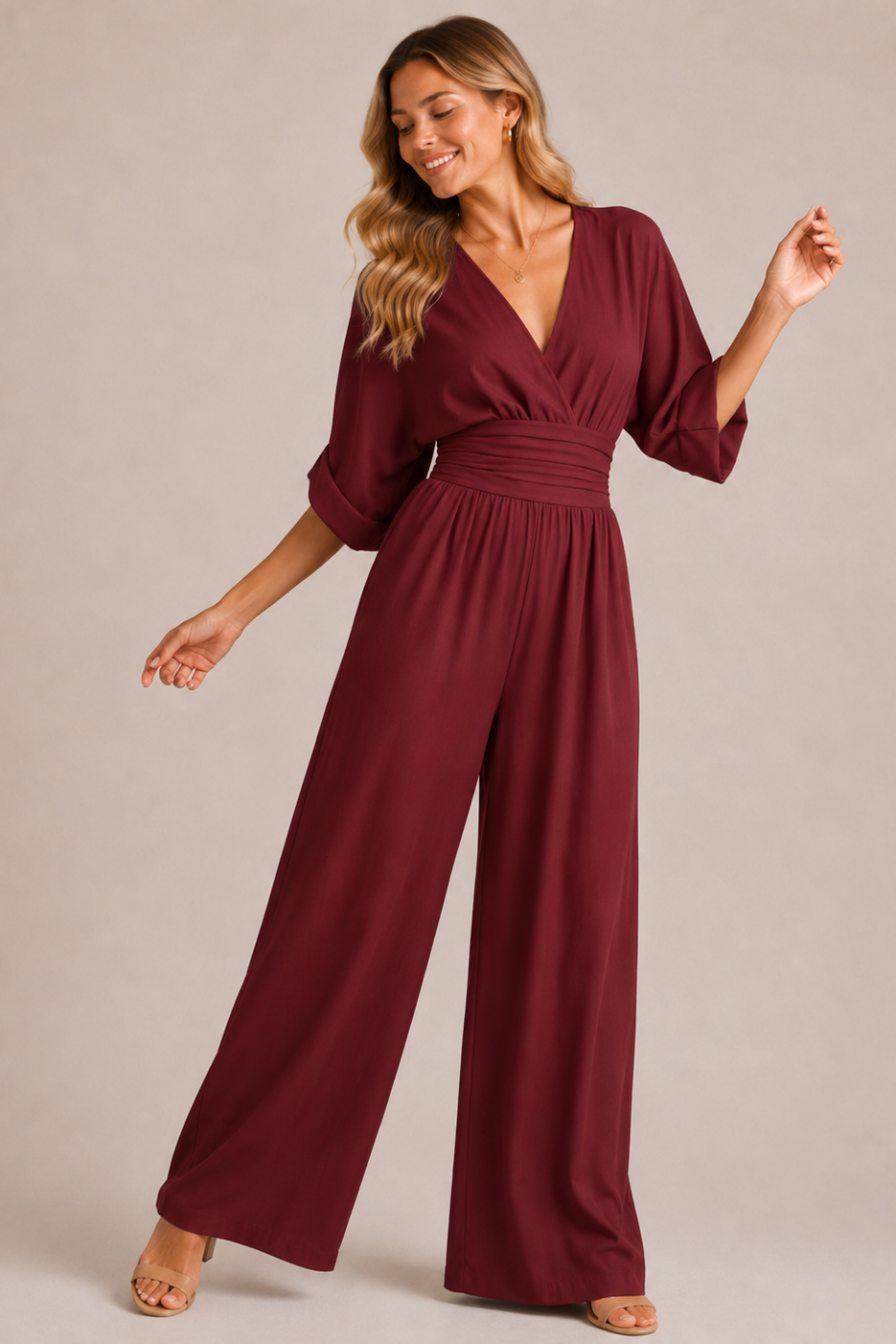 Sable Jumpsuit Women | Elegant Micro-Elastic Polyester, High Waist 1