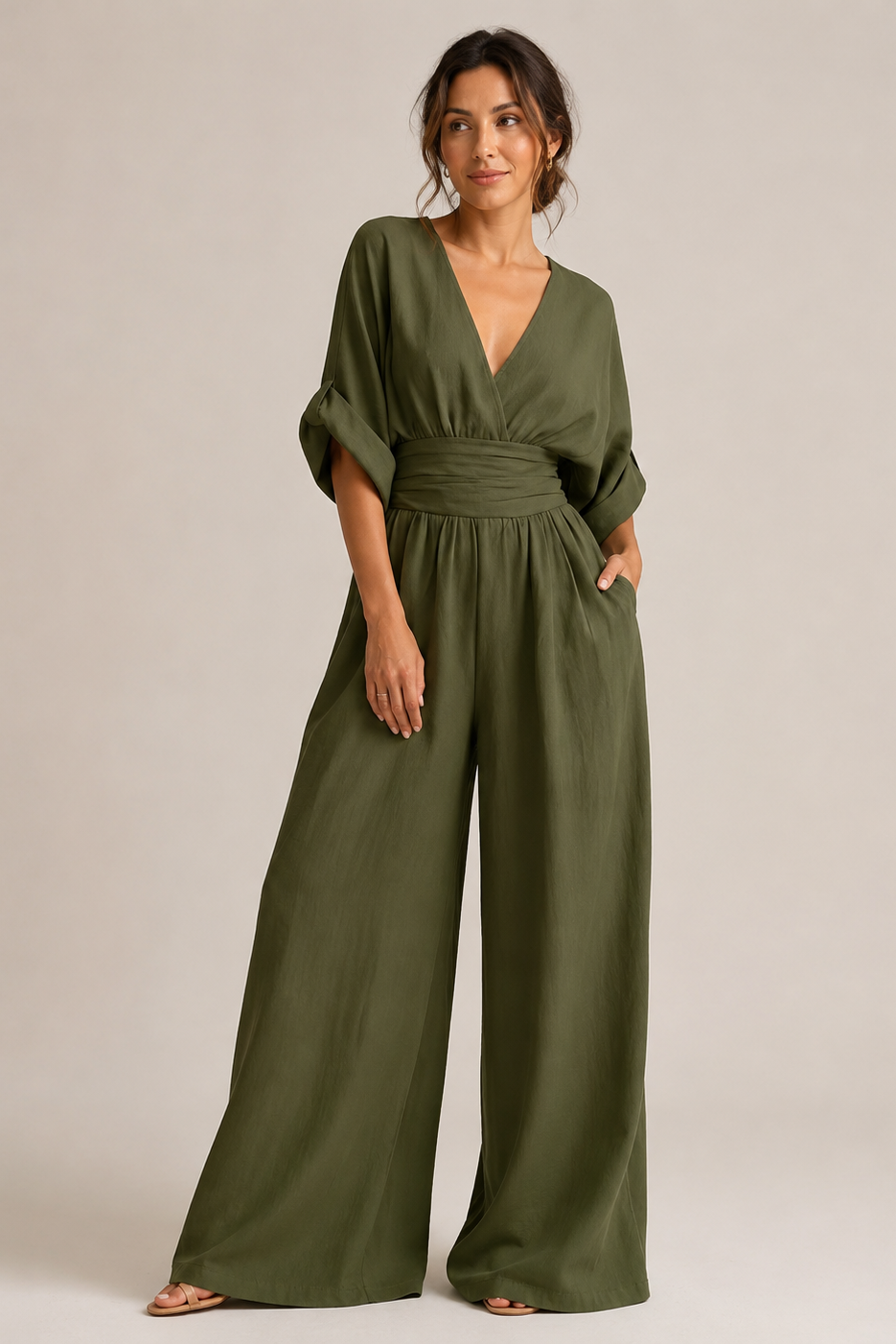 Sable Jumpsuit Women | Elegant Micro-Elastic Polyester, High Waist 2