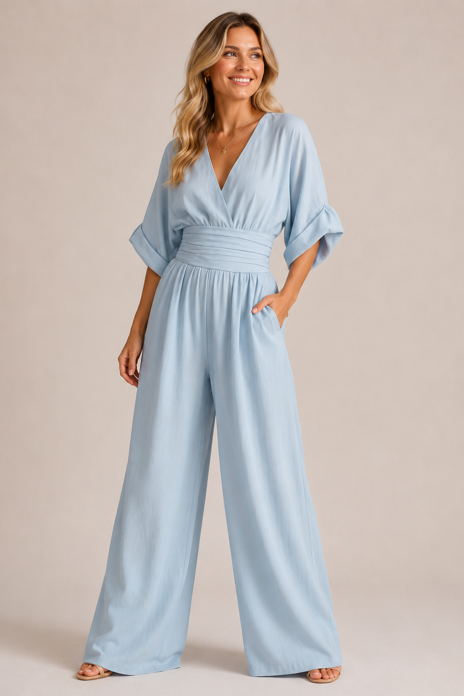 Sable Jumpsuit Women | Elegant Micro-Elastic Polyester, High Waist 4