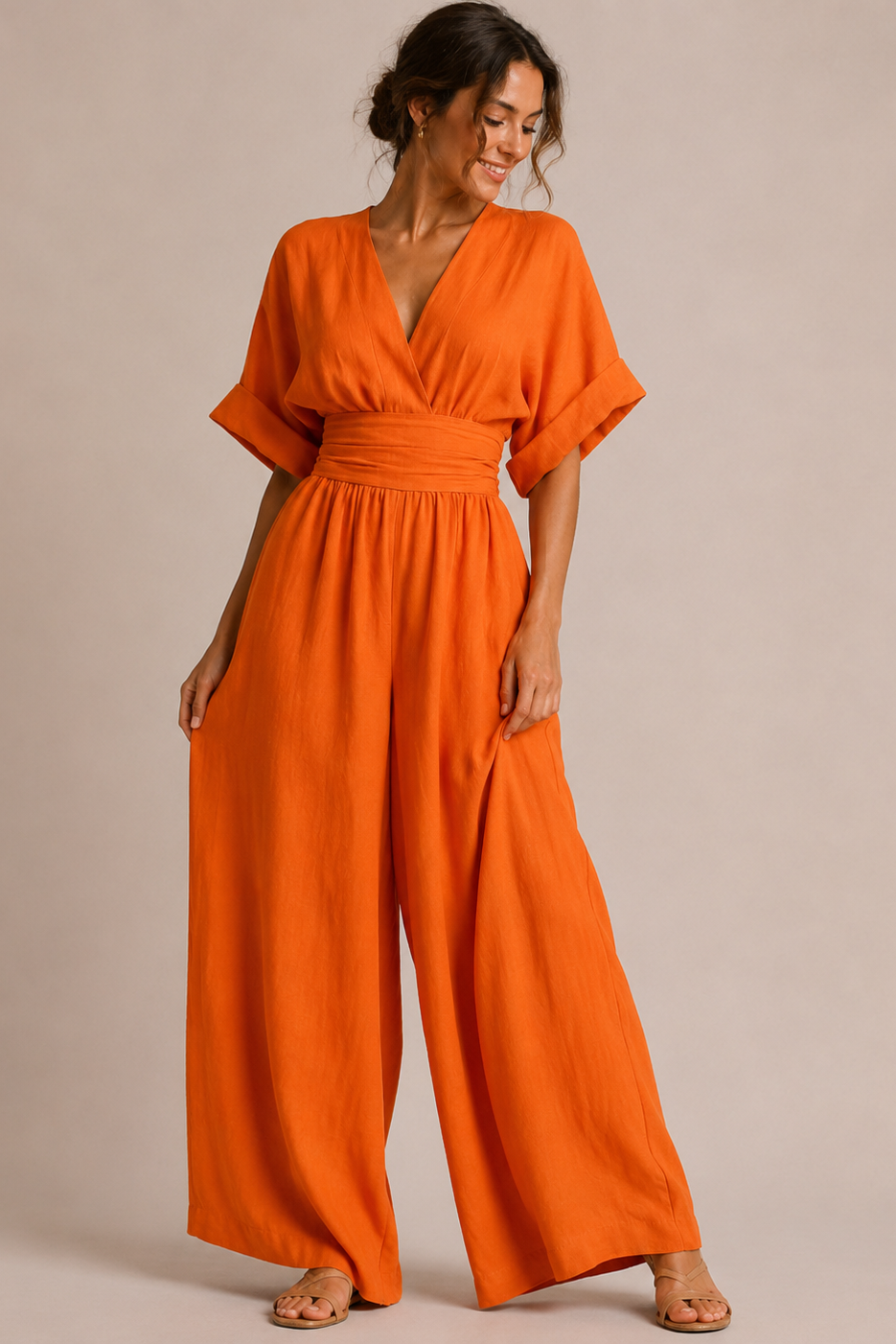 Sable Jumpsuit Women | Elegant Micro-Elastic Polyester, High Waist 6